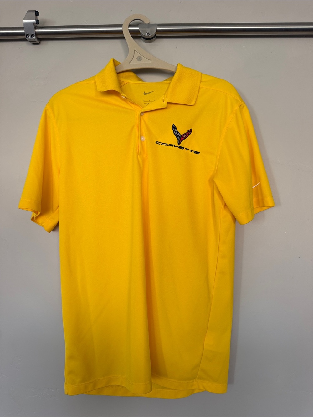 Nike Yellow Corvette Logo Performance Polo